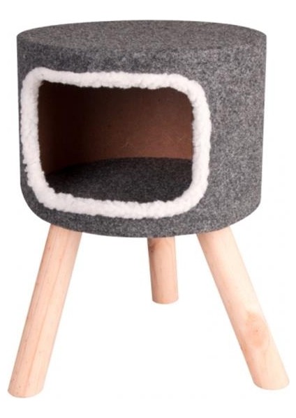 İskandinav Kedi Evi 35X35X50Cm Gri