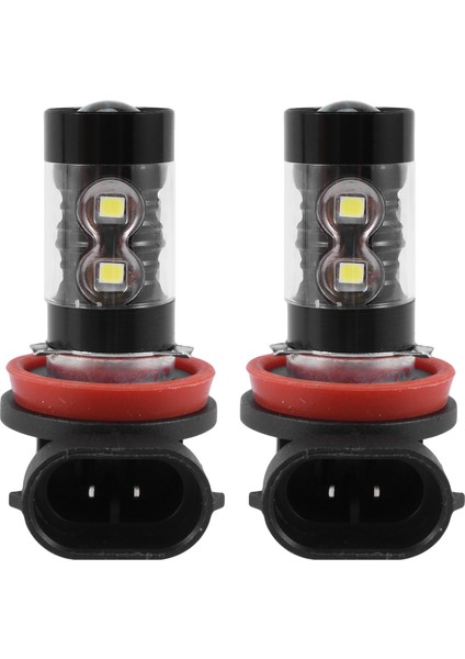 2'li Paket Yüksek Güç 50W Süper Parlak H11/H8 10-Smd LED Işıklar Ampuller Araba Sis Farı Lambalarının Değiştirilmesi, Xenon Beyaz (Yurt Dışından)