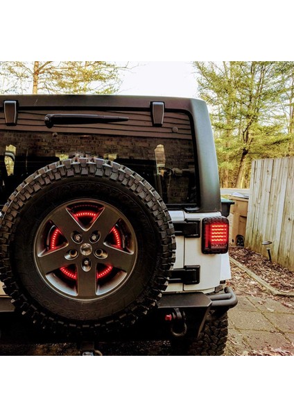 Yedek Lastik Fren Lambası Tekerlek Işığı 3rd Üçüncü Fren Lambası Jeep Wrangler 2007-2018 Jk Jku Yj Tj, Kırmızı Işık (Yurt Dışından)
