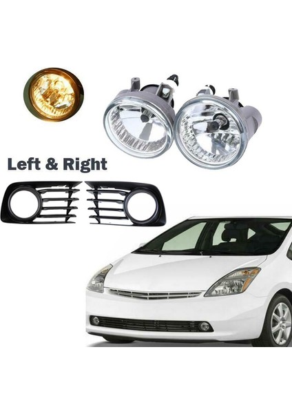 Çift Ön Tampon Sis Işık Lambaları + Ampul 81221-52070 81211-52070 ile Toyota Prius 2004-2009 Için Kit Kapakları (Yurt Dışından) fiyatları
