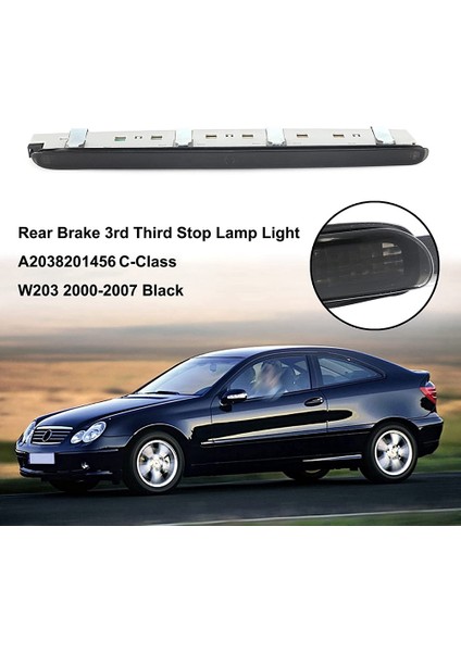 Araba 3rd Arka Üçüncü Fren Dur Işık Lambası Kuyruk Işık Mercedes Benz C-Class W203 Sedan ve Amg 2001-2007 A2038201456 (Yurt Dışından)