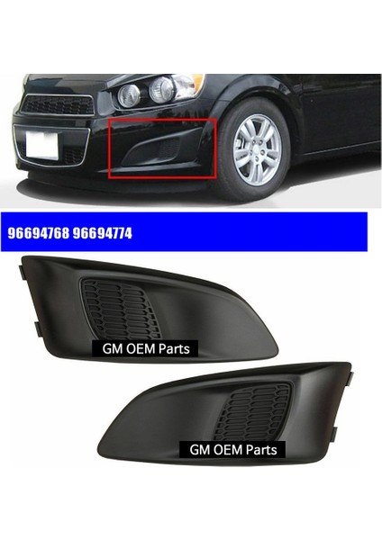 Çift Ön Tampon Sis Lambası Kapağı 96694768 96694774 Chevrolet Sonic Sedan 2011-2016 Için Aydınlatma Koruması Çerçeve Hiçbir Delik (Yurt Dışından) indirimleri