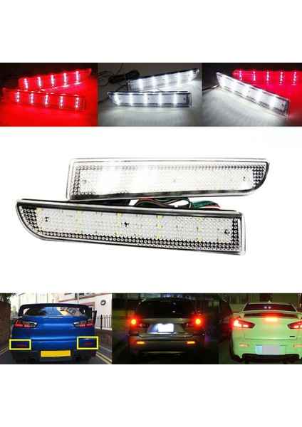 MR515740 LED Çalışan Işık Fren Lambası Sinyal Işığı Arka Tampon Işık Mitsubishi Lancer Evo Için (Yurt Dışından)