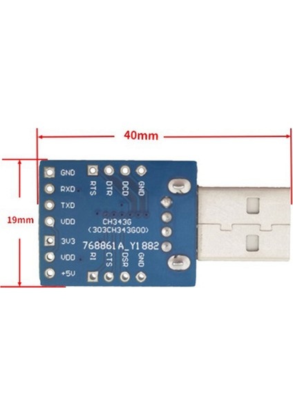 Usb'den Ttl'ye Dönüştürücü Çok Fonksiyonlu Taşınabilir CH343G Usb'den Seri Modüle USB V2.0 ile Uyumlu (Yurt Dışından)