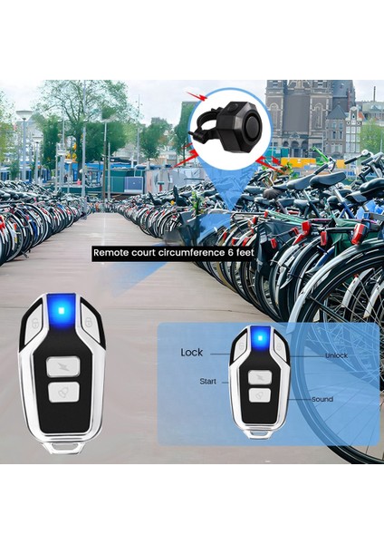 Kablosuz Bisiklet Hırsız Alarmı USB Elektrikli Motosiklet Scooter Bisiklet Güvenlik Koruma Titreşim Alarmı (Yurt Dışından)