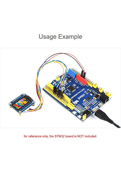 0,96 Inç Rgb OLED Ekran Modülü, / / STM32 Için 64X128 Çözünürlük Spı Arayüzü Gömülü SSD1357 (Yurt Dışından)