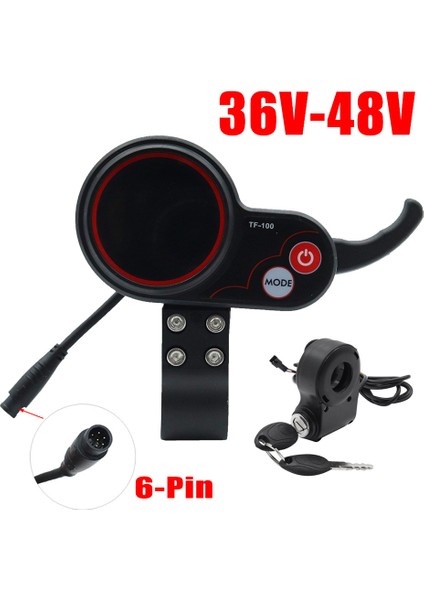 TF-100 Ekran Pano 6pin + Kontak Kilit Anahtarı Scooter Kilometre Kugoo M4 Elektrikli Scooter Parçaları (Yurt Dışından)
