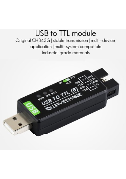 Endüstriyel Sınıf Usb'den Ttl'ye Dönüştürücü CH343G Seri Bağlantı Noktası Dönüşüm Modülü Desteği 5V/3.3V Seviye Dönüşüm Devresi (Yurt Dışından)