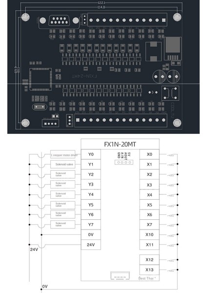 Plc Endüstriyel Kontrol Kartı FX1N-24MT Röle Modülü Gecikme Modülü (Yurt Dışından)