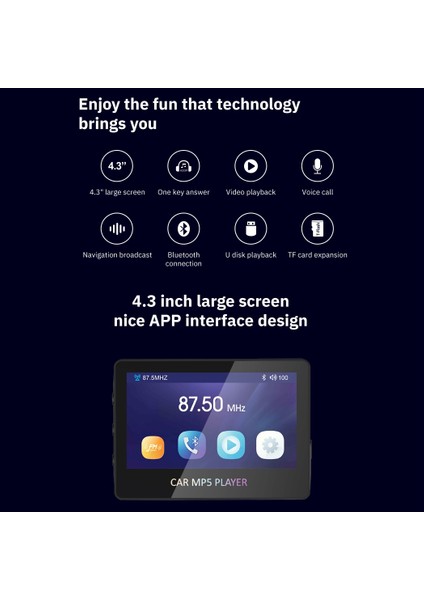 Araba Mp5 Çalar Bluetooth 5.0 Fm Verici Desteği Tf U Disk Müzik Çalar Araba Oyuncu Araba Elektronik Arabalar Için M6 (Yurt Dışından)
