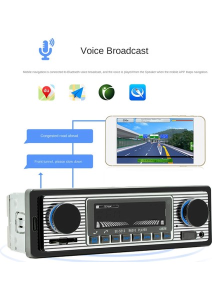 Kanallı 60W Bluetooth Araç Radyosu Araba Mp3 Çalar Plug-In U Disk Araba Radyosu Kablo Koruma Fonksiyonu ile Araba Için (Yurt Dışından)