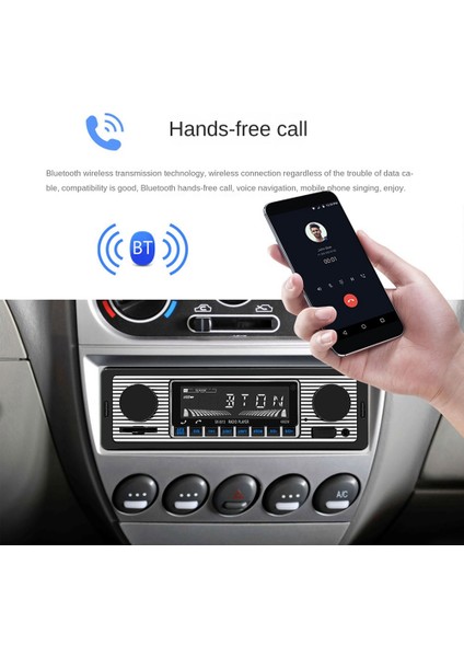 Kanallı 60W Bluetooth Araç Radyosu Araba Mp3 Çalar Plug-In U Disk Araba Radyosu Kablo Koruma Fonksiyonu ile Araba Için (Yurt Dışından)