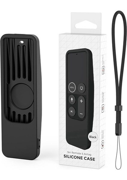 2017 Hd/4k Siri Remote Tv Için Siri Remote 1. Nesil Kılıf, Anti Silikon Kapaklı, Siyah (Yurt Dışından)