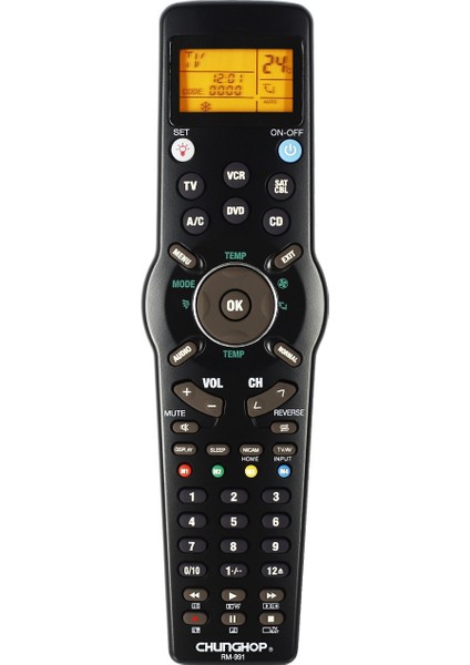 RM991 Akıllı Evrensel Uzaktan Kumanda Tv/,dvd Cd,vcr,sat/kablo ve A/c Için Çok Fonksiyonlu Öğrenme Uzaktan Kumandası (Yurt Dışından)
