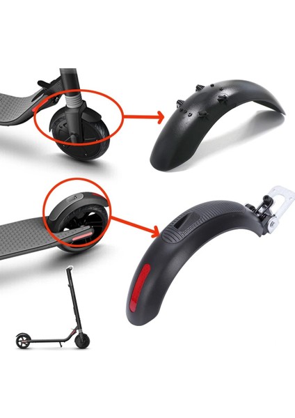 Ön Arka Çamurluk Çamurluk Seti Lastik Lastik Sıçrama Çamurluk Koruma Ninebot Es1 Es2 Es3 Es4 Elektrikli Scooter Aksesuarları (Yurt Dışından)