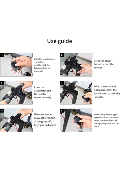 1150DB Yüksek Sesle Kablosuz Anti-Hırsızlık Titreşim Elektrikli Scooter Güvenlik Alarmı Uzaktan M365 Scooter Aksesuarları (Yurt Dışından) indirimleri