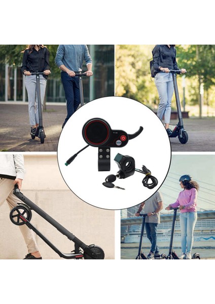TF-100 Ekran Pano 5pin + Kontak Kilit Anahtarı Uzun Kablo Scooter Kilometre Kugoo M4 Elektrikli Scooter Parçaları (Yurt Dışından)