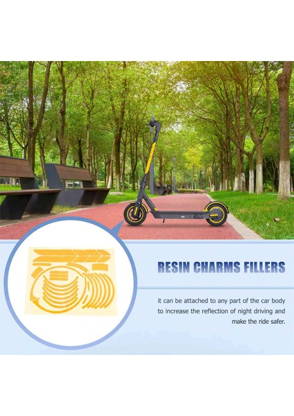 Takım Yansıtıcı Çıkartmalar Scooter Tam Set Çıkartmalar Ninebot Max G30 Kickscooter Katlanabilir Çıkartmalar (Sarı) (Yurt Dışından) fiyatları