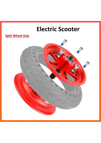 Pro/pro2 8.5 Inç Elektrikli Scooter Bölünmüş Tekerlek Göbeği Alüminyum Alaşımlı Arka Tekerlek Jantları Katı Lastik Scooter, Kırmızı (Yurt Dışından) fiyatları