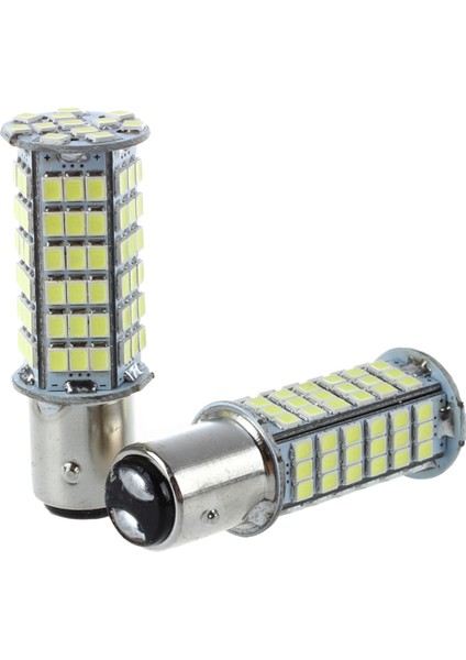 2x 1157 P21/5W 3528 102 Smd LED Araç Fren Durdurma Kuyruk Sinyal Işığı Lamba Ampul Beyaz (Yurt Dışından)