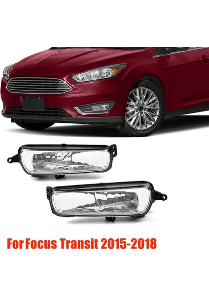 Çift Ön Tampon Sis Lambası Meclisi F1EB-15A255-AB F1EB-15A254AB Ford Focus Transit 2015-2018 Için Spot Lambalar Ampul ile (Yurt Dışından)