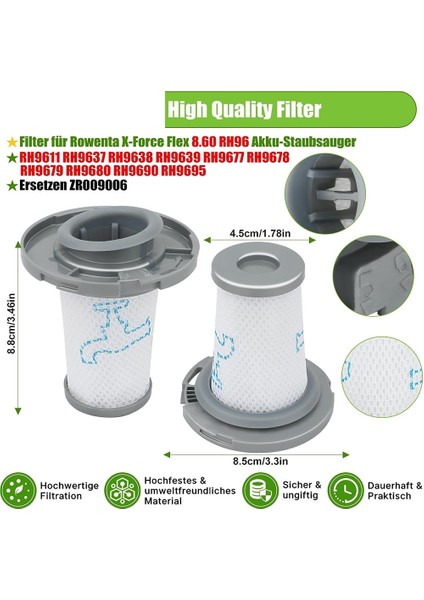 ZR009006 X-Force Flex 8.60 RH96XX ve X-Pert 6.60 RH68XX Elektrikli Süpürge Yedek Filtresi Için Filtre (Yurt Dışından) fırsatları