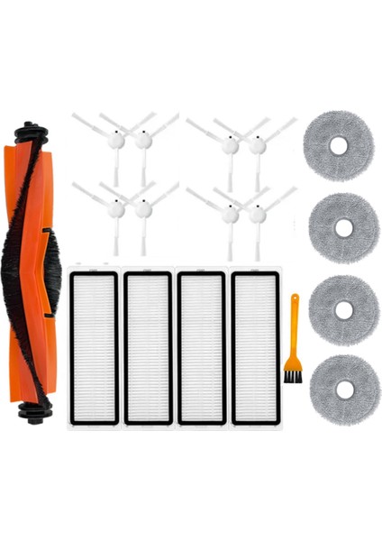 18 Adet Aksesuarları Kiti Robotlu Süpürge 3s B108CN/2PRO B113CN Robotlu Süpürge Ana Yan Fırça Filtre Paspas (Yurt Dışından)