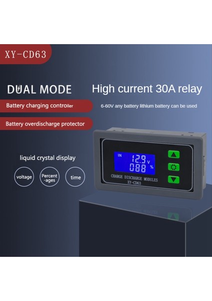 XY-CD63 CD63 30A Pil Şarj Kontrol Modülü Tam Güç Kapalı Koruması Düşük Gerilim Güç Koruyucu (Yurt Dışından)