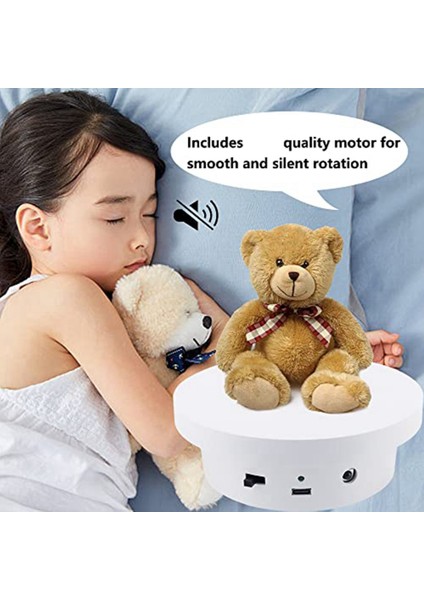 Dönen Teşhir Standı Uzaktan Kumandayla Ayarlanabilir Hız 5,1 In Çap 11 Lb Yük Kapasitesi C Tipi Güç Kaynağı (13 Cm) (Yurt Dışından) indirimleri