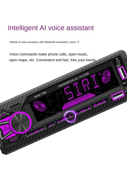 Kanallı 60W Bluetooth Araç Radyosu Araba Mp3 Çalar Plug-In U Disk Araba Radyosu ile Akıllı Ai Ses Fonksiyonu Araba Için (Yurt Dışından) indirimleri