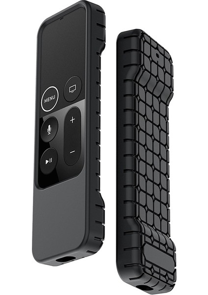 Silikon Geçirmez Dayanıklı Yumuşak Kapak Su Geçirmez Koruyucu Kılıf 4K Uzaktan Kumanda Için Dikdörtgen Kol Siyah (Yurt Dışından)