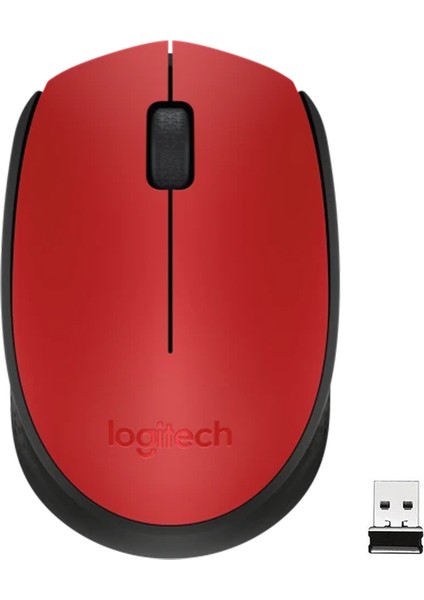 Logıtech M171 USB Kırmızı Kablosuz Mouse (2818)