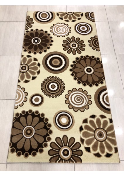 Saray Irmak 11541 R 100X200 Kahve Krem 2 Metre Yolluk !