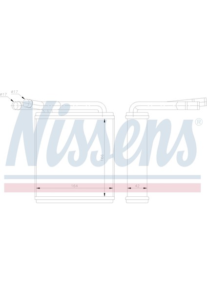 Kalorıfer Radyatoru Brazıng 166X164 mm Hyundaı H100 Box 2.5 D [97211]