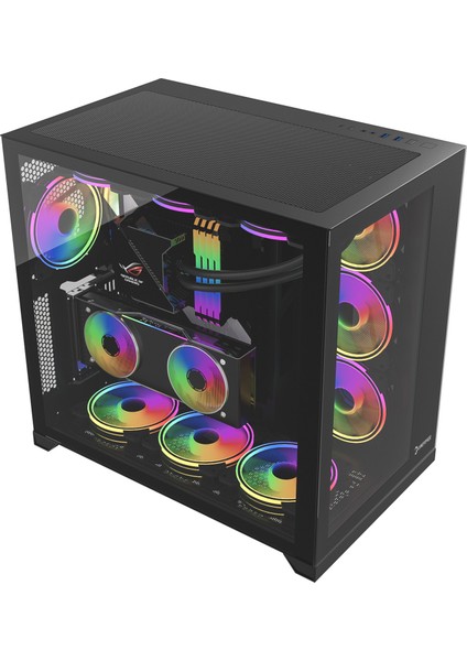 Warcry Evo Argb Temper Cam Type-C Atx Gaming Kasa