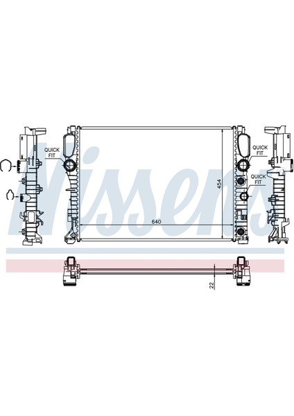 Su Radyatoru Brazıng Mt-At 640X473X26 mm Mercedes E240. E320 M112 E200. [2115000102]