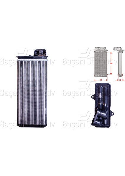 Kalorıfer Radyatoru Mekanık 332X157 mm Opel Movano A (X70) 2.8 [7701205584]