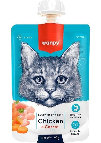 Taze Tavuklu ve Havuçlu Et Ezmesi Kedi Ödülü 90 gr