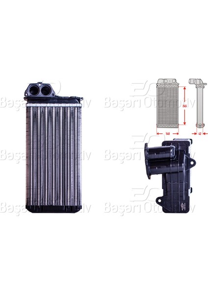 Kalorıfer Radyatoru Mekanık 245X140 mm Cıtroen Xsara 1.6 1.8 2.0 [6448.G3]