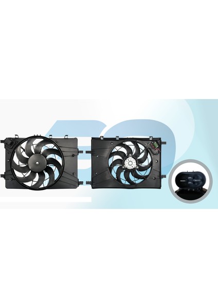 Fan Motoru Davlumbazlı (400 Mm-4 Fıs-9 Kanat) Opel Astra J Cruze A [1341118]