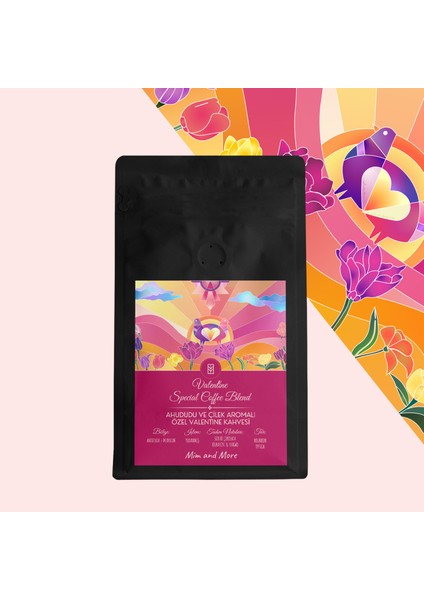 Valentine Tea Ahududulu Aşk Çayı 50 gr & Valentine Special Coffee Blend Filtre Kahve 250 gr