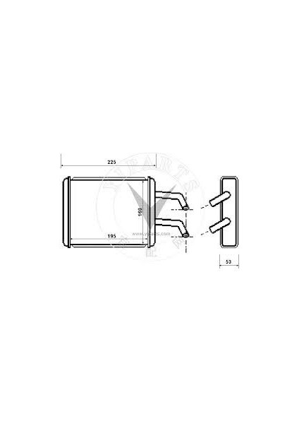 Kalorıfer Radyatoru Brazıng 195X160X42 mm Kıa Pregıo Box 2.7 D [OK72B]