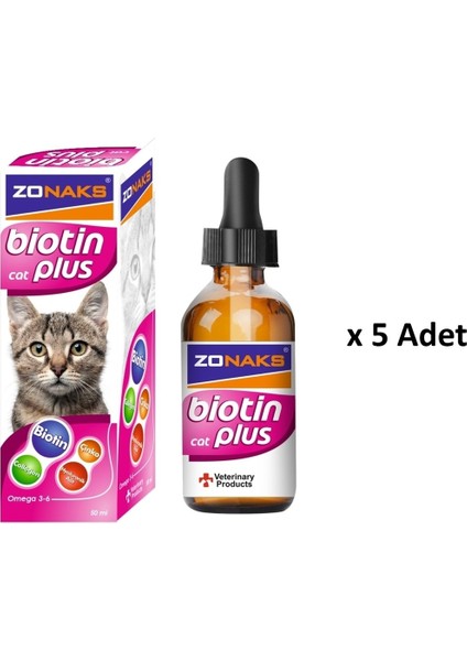 Kedi Biotin Damla 50 ml 5 Adet Tüy Dökümü