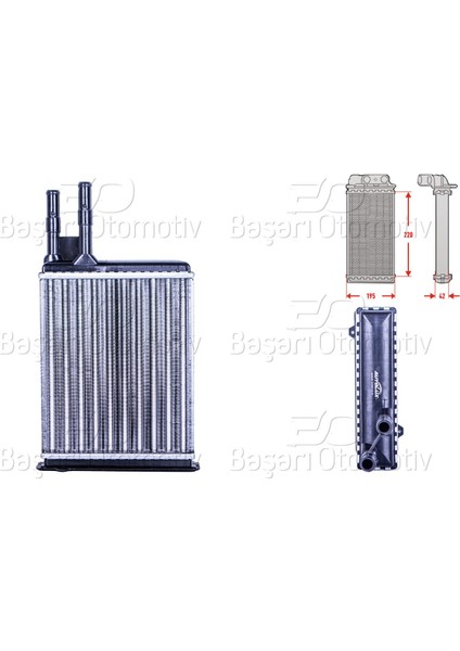 Kalorıfer Radyatoru Mekanık Mt-At 220X195X42 mm Fıat Ducato Boxer Jumper 1.9d [6448.93]