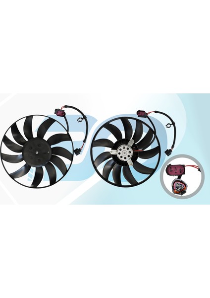 Fan Motoru Davlumbazsız (360 Mm-4+ 3 Fıs-11 Kanat) Vw Caddy Golf5 6 Plus [1K0959455CN]