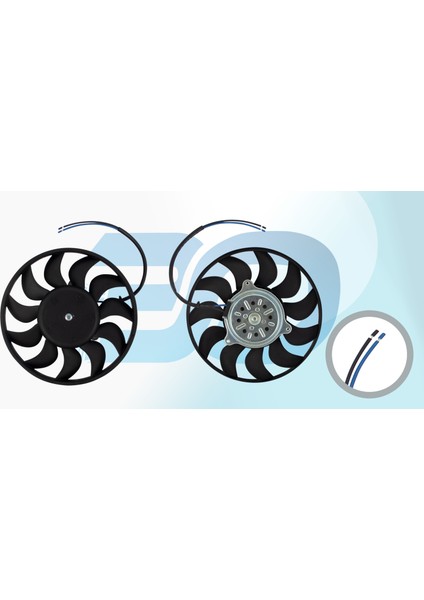 Fan Motoru Davlumbazsız (300 Mm-2 Fıs-11 Kanat) Audı A4 1.8t2.0fsı 04 &gt; [8E0959455N]