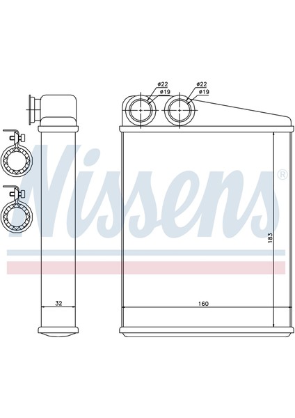 Kalorıfer Radyatoru Brazıng 183X160 mm Mercedes-Benz A-Class 180 Cdı 2.00 [1698300761]
