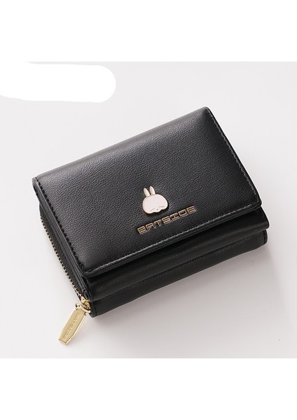 Kare Bayan Cüzdan Üç Katlı Çok Fonksiyonlu Kartlık (Yurt Dışından)