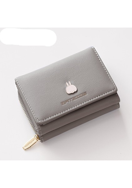 Kare Bayan Cüzdan Üç Katlı Çok Fonksiyonlu Kartlık (Yurt Dışından)