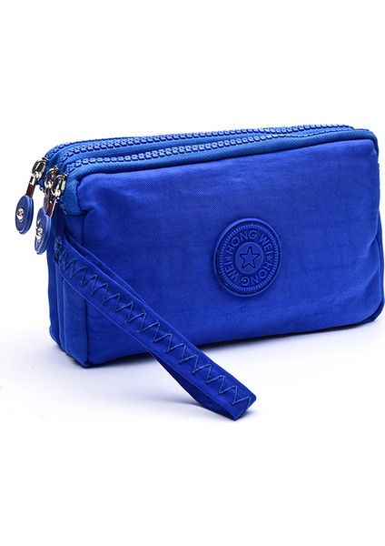 Büyük Üç Çekmeli Cep Telefonu Bozuk Para Cüzdanı Büyük Kapasiteli Oxford Kumaş Bozuk Para Cüzdanı (Yurt Dışından)